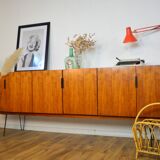 Scandinavian teak sideboard and “pin” legs