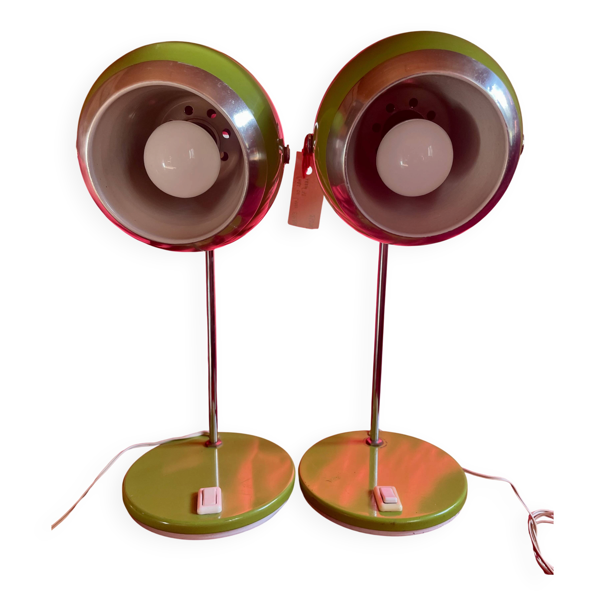 Paire de lampes Eye-Ball, année 70