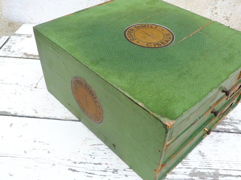 Old haberdashery furniture with drawers