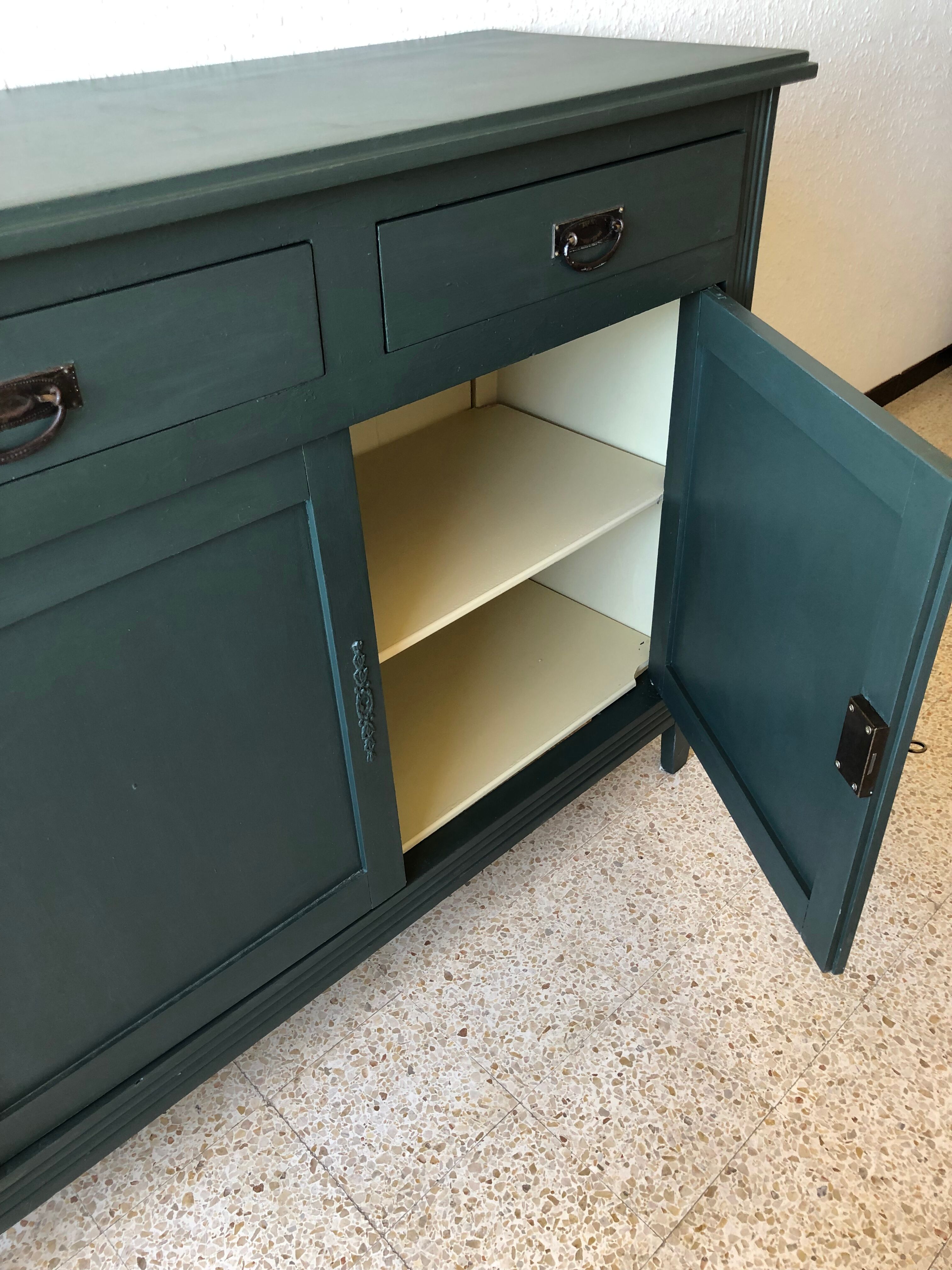 Vintage buffet dark green