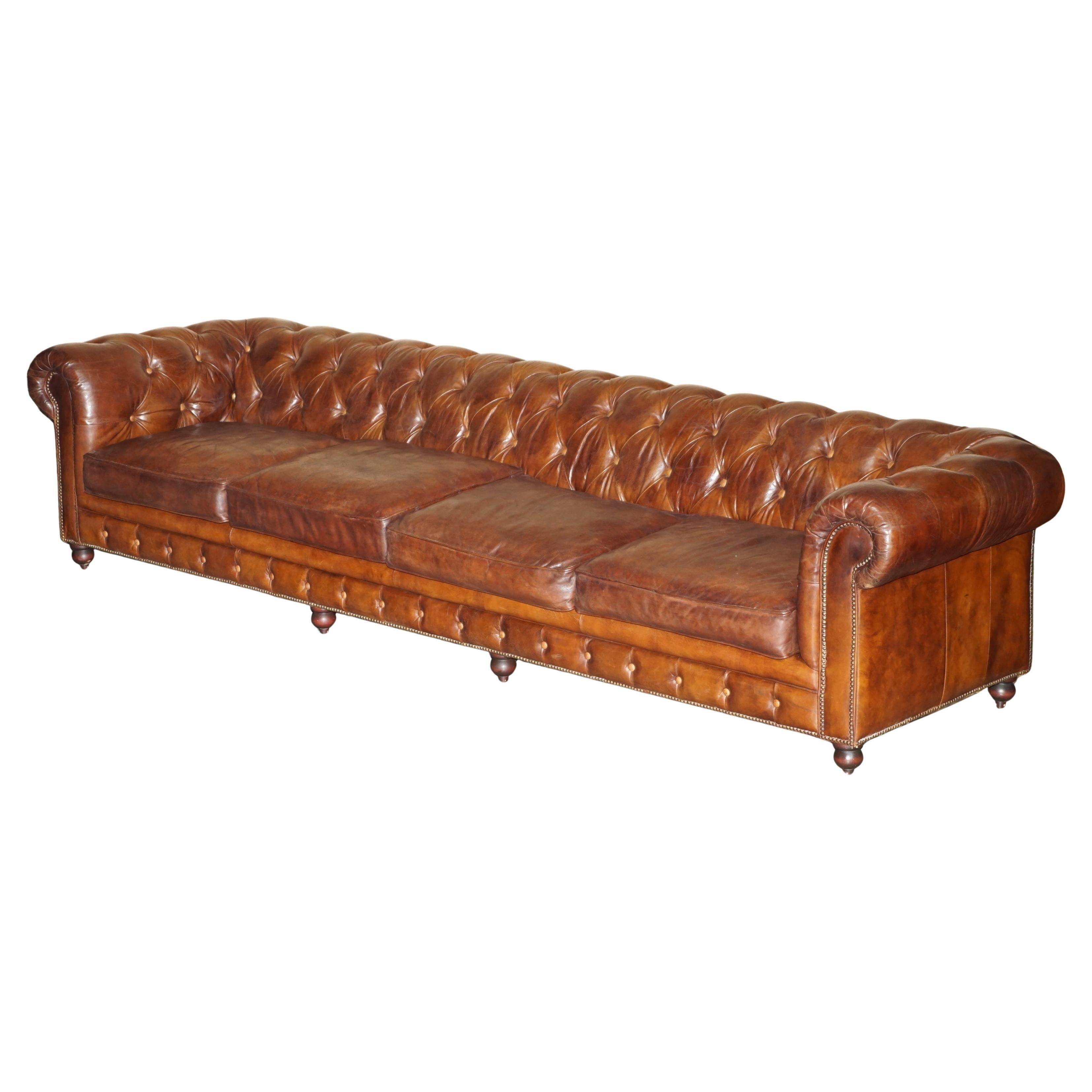 Heritage Biker Chesterfield Leather Sofa for 6 people by Timothy Oulton