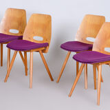 Mid Century Modern Dining chairs, designed by František Jirák for Tatra Nábytok
