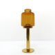 Hans-Agne Jakobsson Markaryd L 10232 Amber Glass Candle Holder 1960