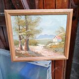 Hand-painted landscape painting
