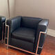 Pair of leather armchairs
