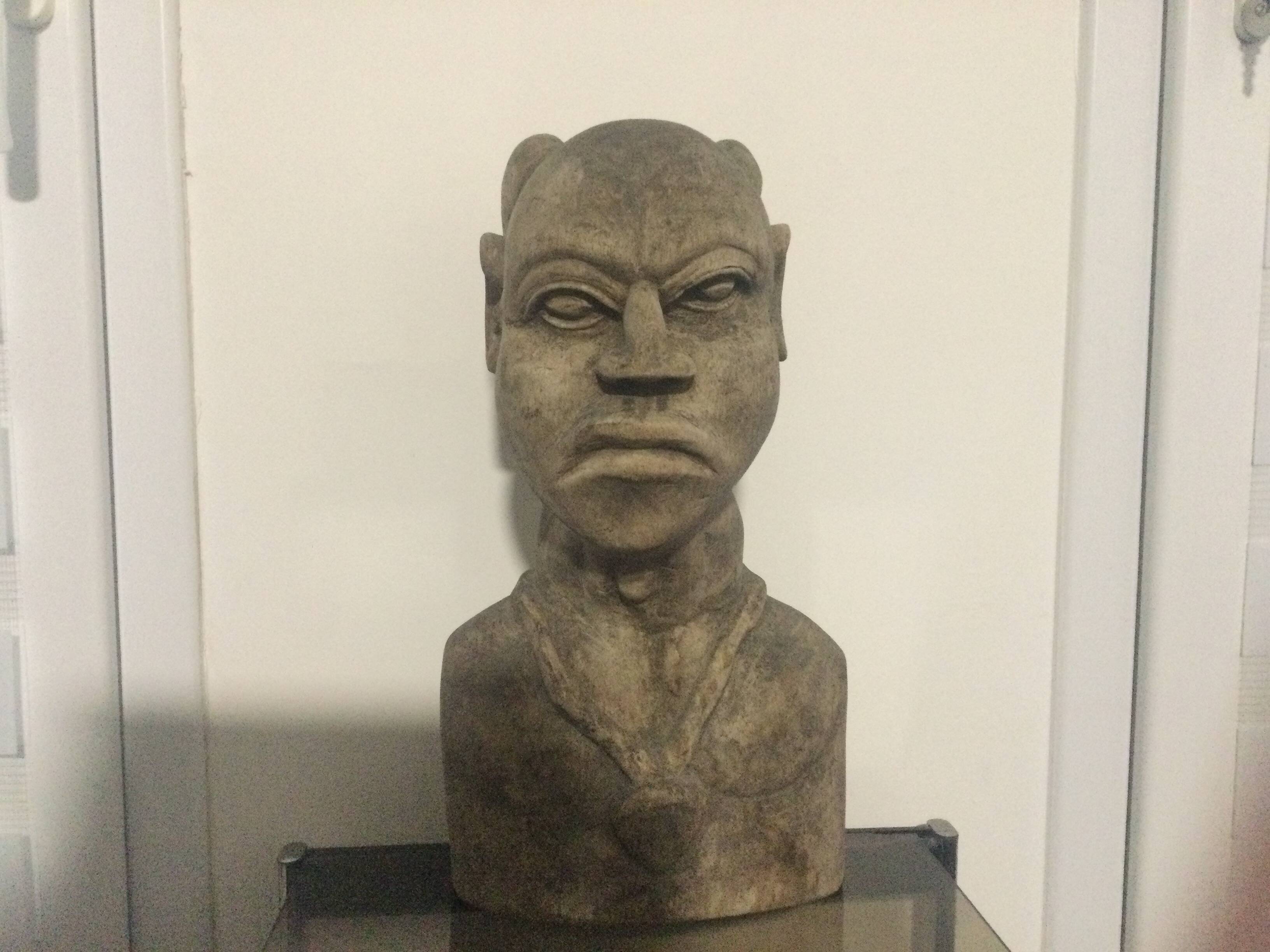 African wooden bust