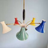 Articulated Diabolo chandelier, Italian design, 1950s-60s