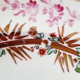 Porcelain plate from Limoges hand-decorated by A. Lanternier, from