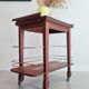 Desserte Art déco bois et laiton - petit modèle