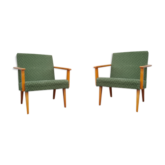 Paire de fauteuils vert Tatra 1960