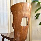 Baumann chair model "Gentiane" in dark wood