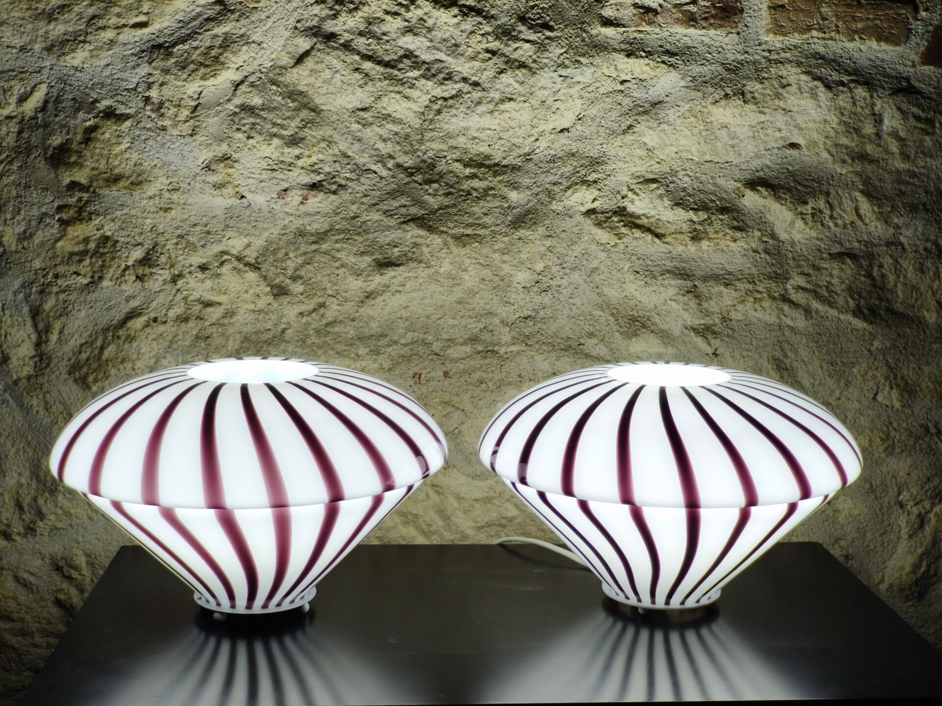Authentic vintage blown glass lamps