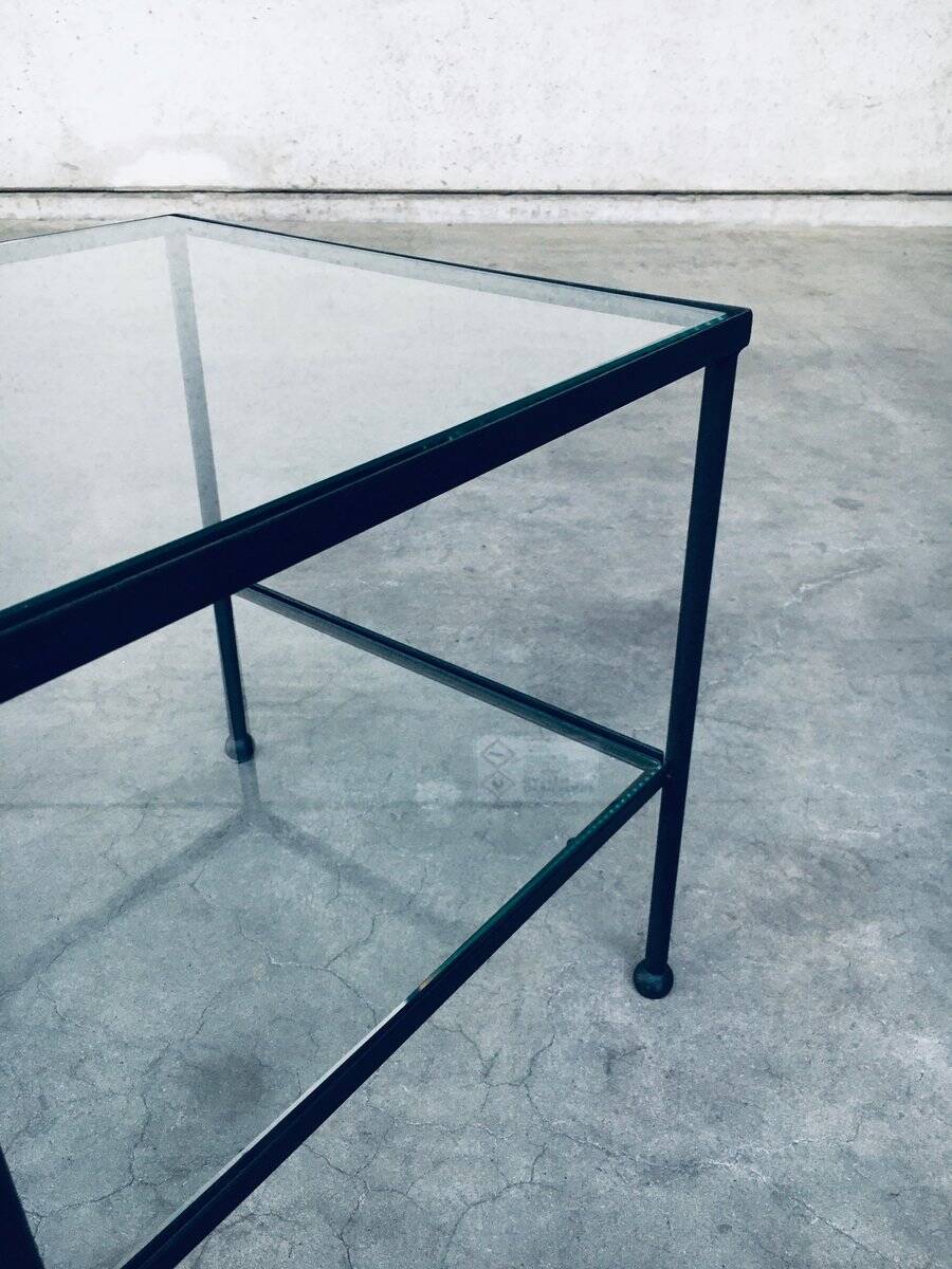 Minimalist Design Two-Tier Low Side Table, Belgium, 1960s