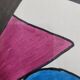 Abstract composition, original drawing signed Contreras, 1980s, 32 x 42 cm framed under glass