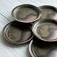 6 Arnon stoneware cheese plates.