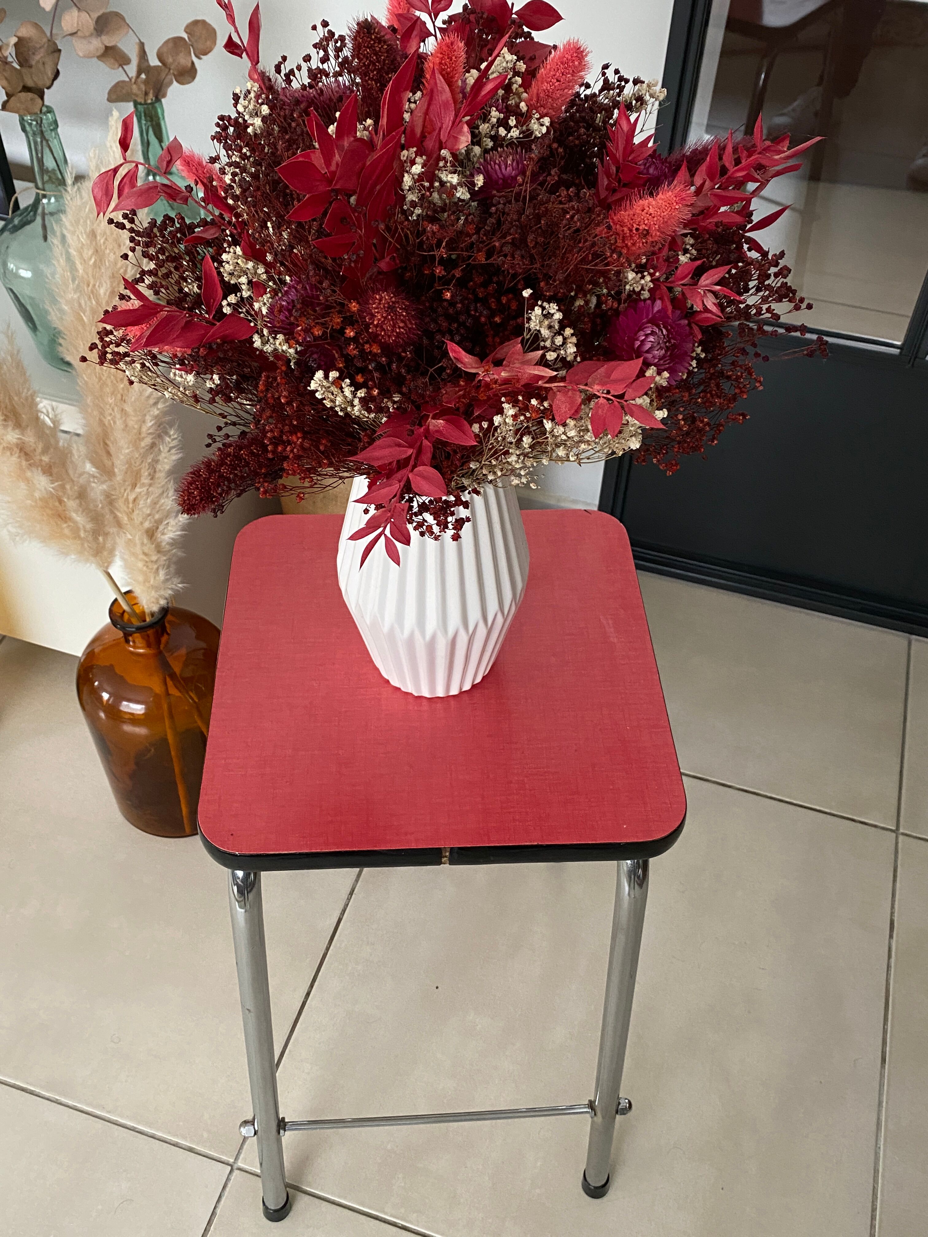 Stool stepladder formica vintage