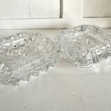 Pair of crystal ashtrays