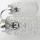 Double wall lamp 1970's chrome and glass