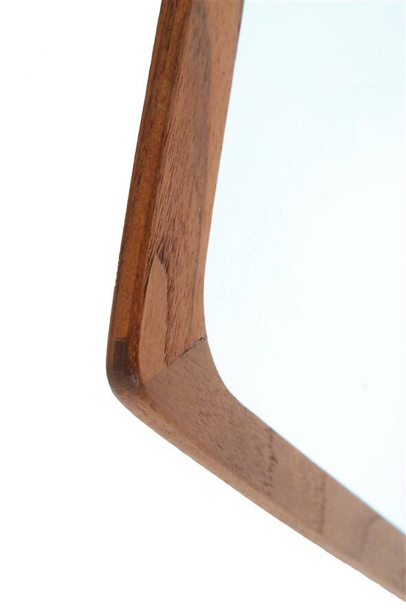 Mid-century teak mirror / Danish modern design / 1960s