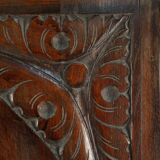 Pair large carved Portuguese oak wall panels, ca. 1850