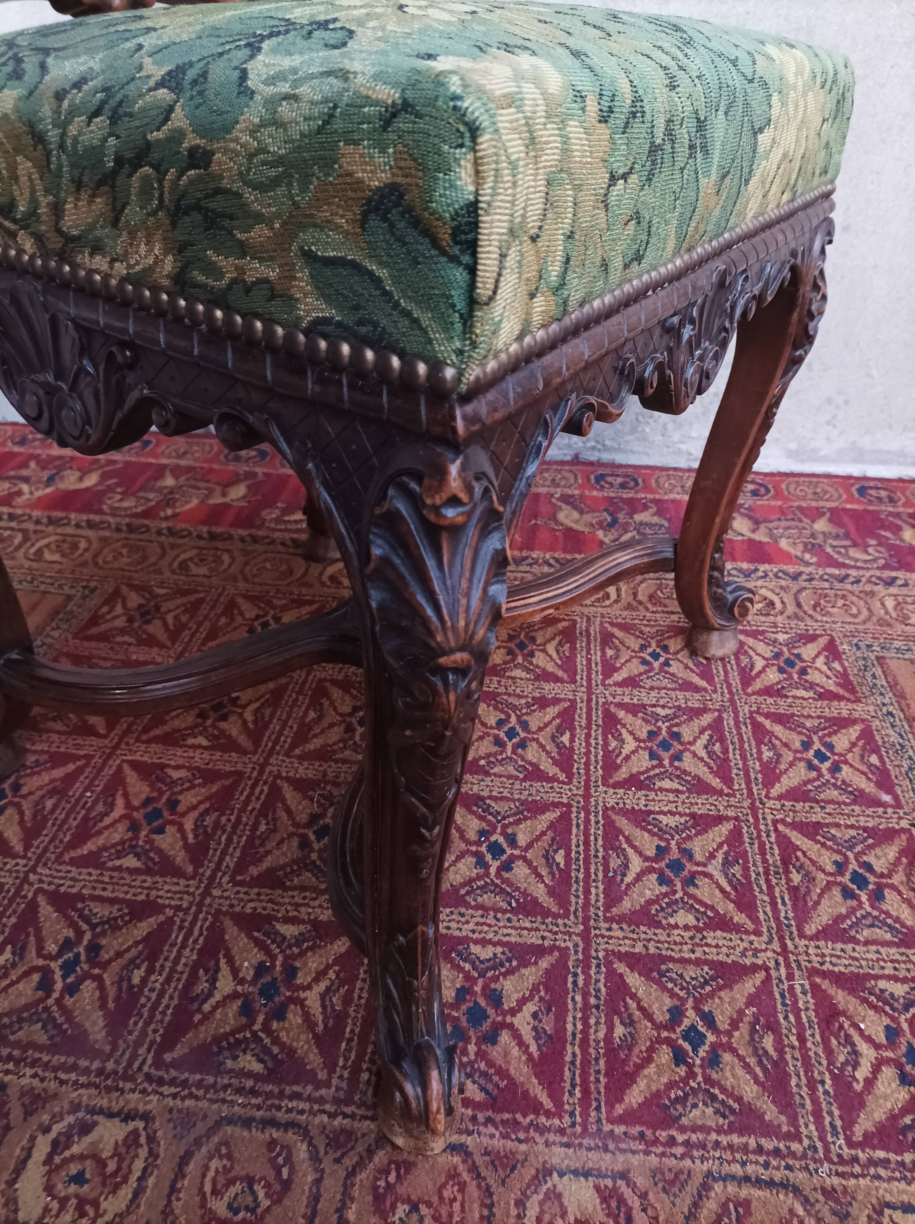 Louis XV chair in walnut 19th