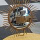 Rattan dressing table with sun mirror and its stool.