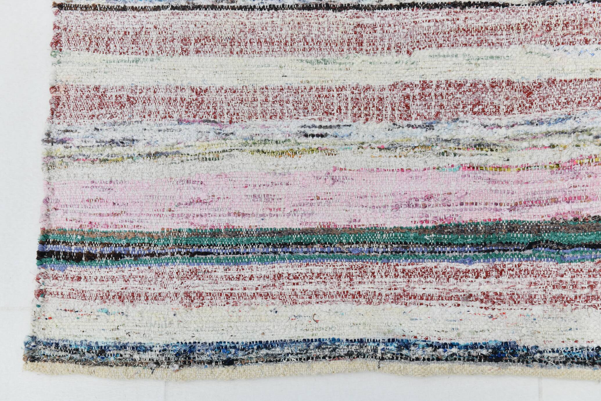 5x8 Vintage Striped Multicolor Rug Boho Pastel Design, 166x257 Cm