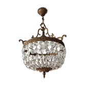 Old chandelier with bronze stamps