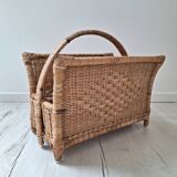 Rattan magazine holder