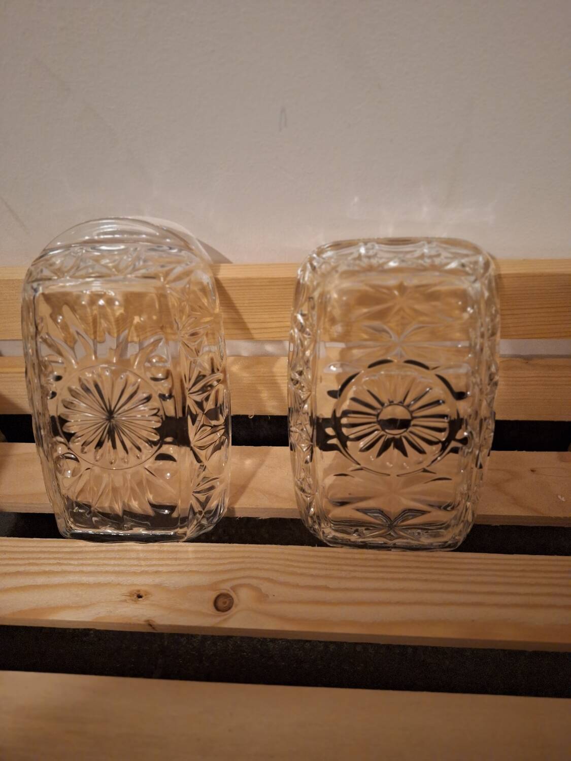 Glass butter dish France