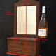 Art deco wall cabinet with mirror and two drawers