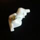 White porcelain knife holder sea lion
