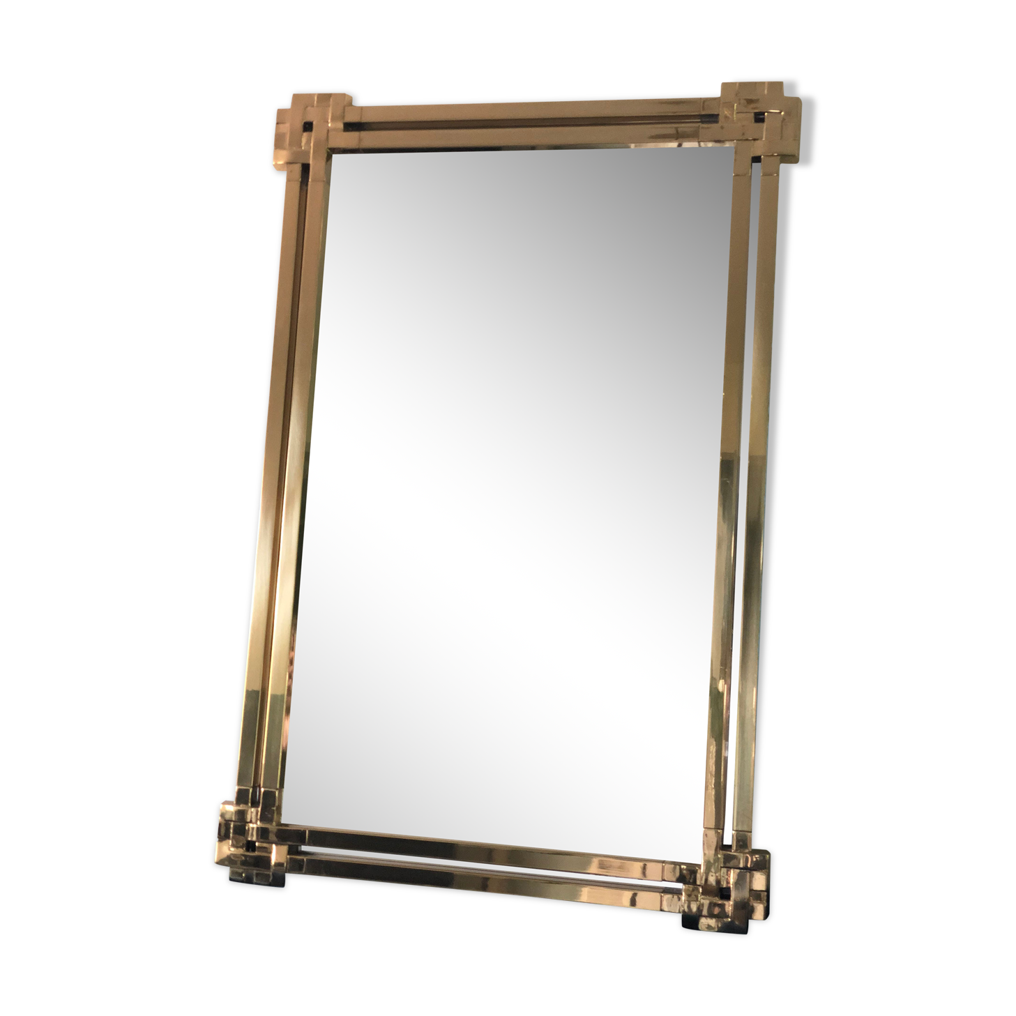 Vintage Mirror By Massimo Scolari For Valenti 1970s 49x90cm
