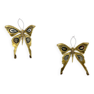 Pair of butterfly sconces by Henri Fernandez