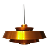 Lampe à suspension modèle 'Nova' conçue par Jo Hammerborg pour le danois Fog&Mørup 1963 en cuivre