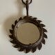 Brutalist wrought iron sunburst mirror, 1970