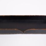 Grand ensemble de bureau exclusif en cuir cousu, années 1960, France