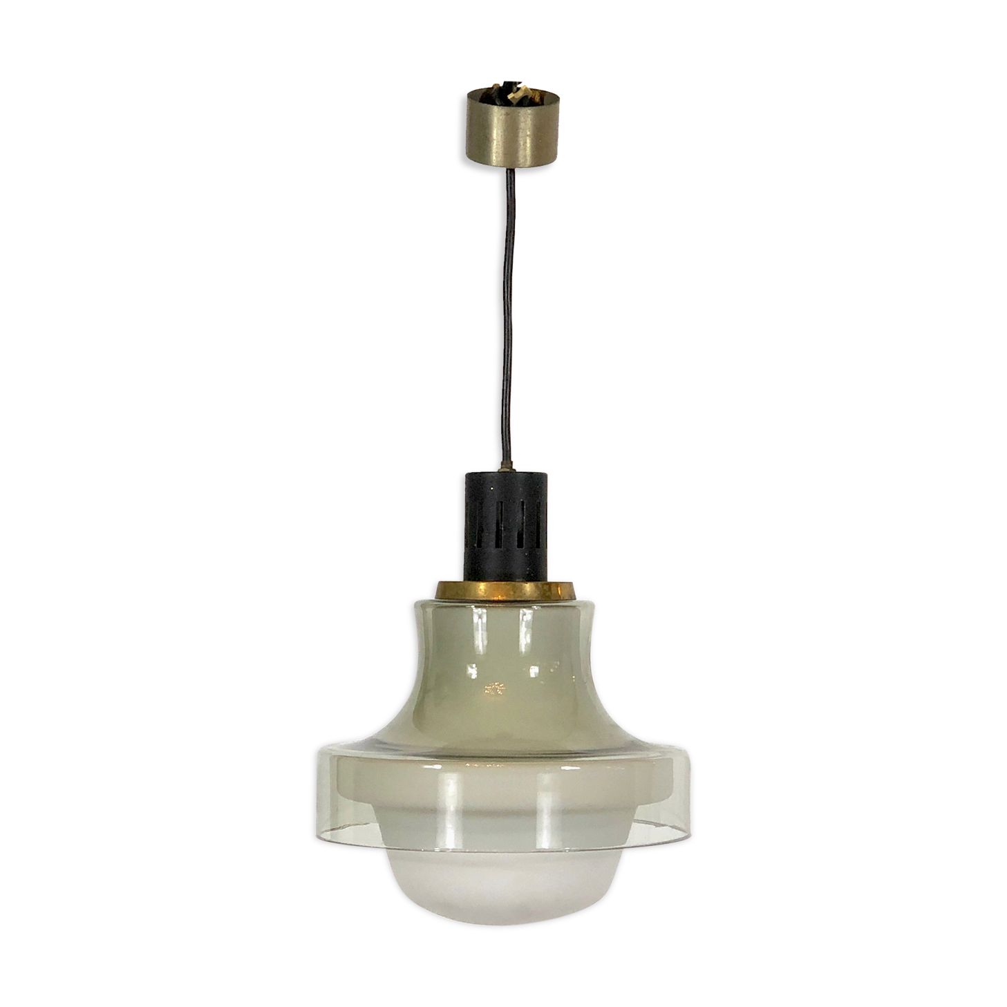 Mid-century brass pendant lamp from 50s Stilnovo