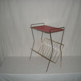 Side table with magazine holder from the 50s