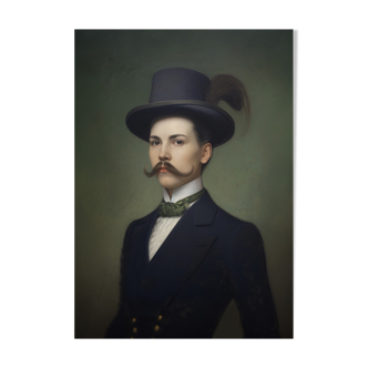 Old portrait - “Les moustachu-es” series