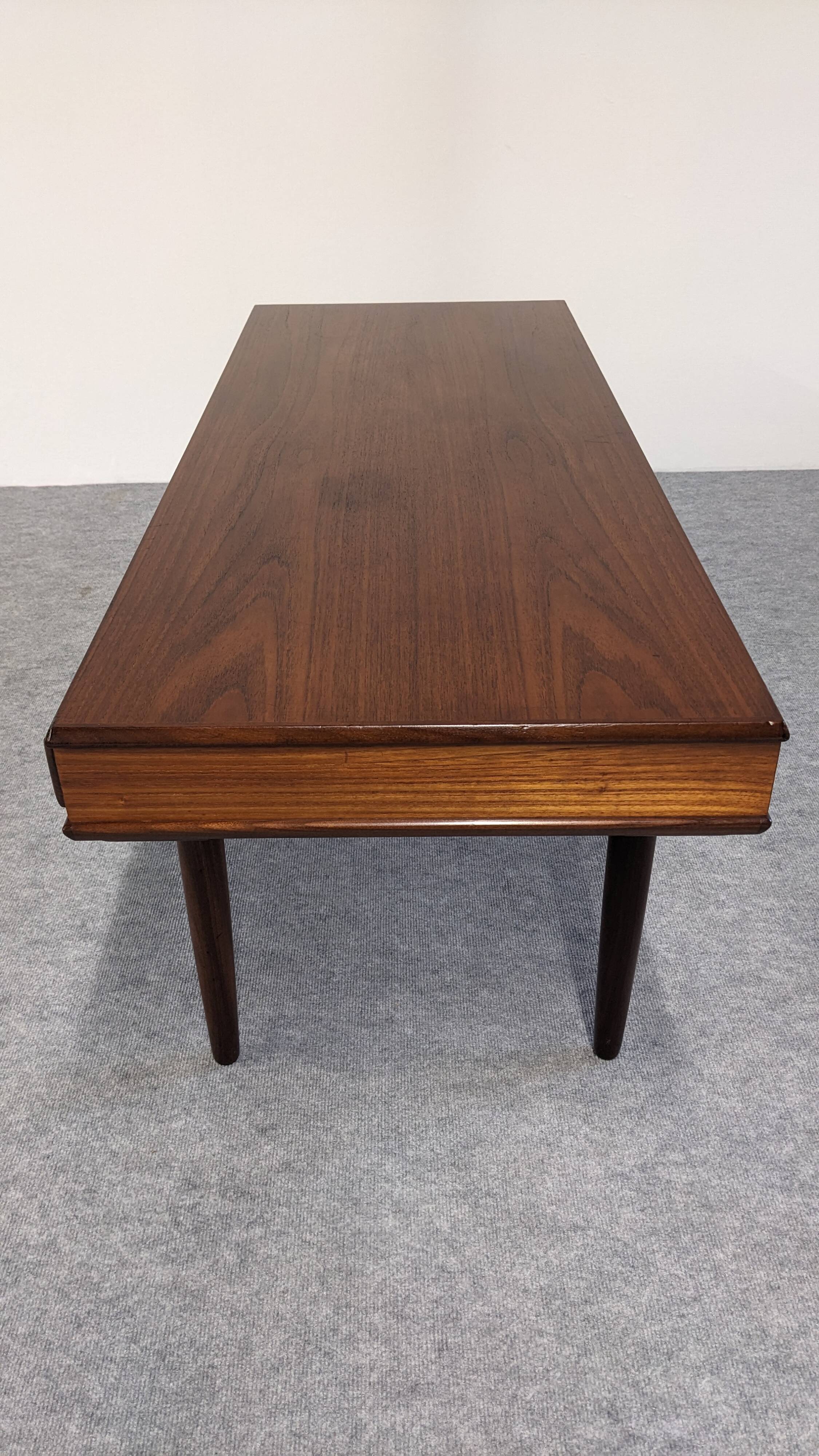 Modernist teak coffee table by Arne Vodder for Dyrlund, Denmark 1960.