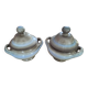 Pair of vintage Longchamp glazed ceramic soup tureens, 1970s.