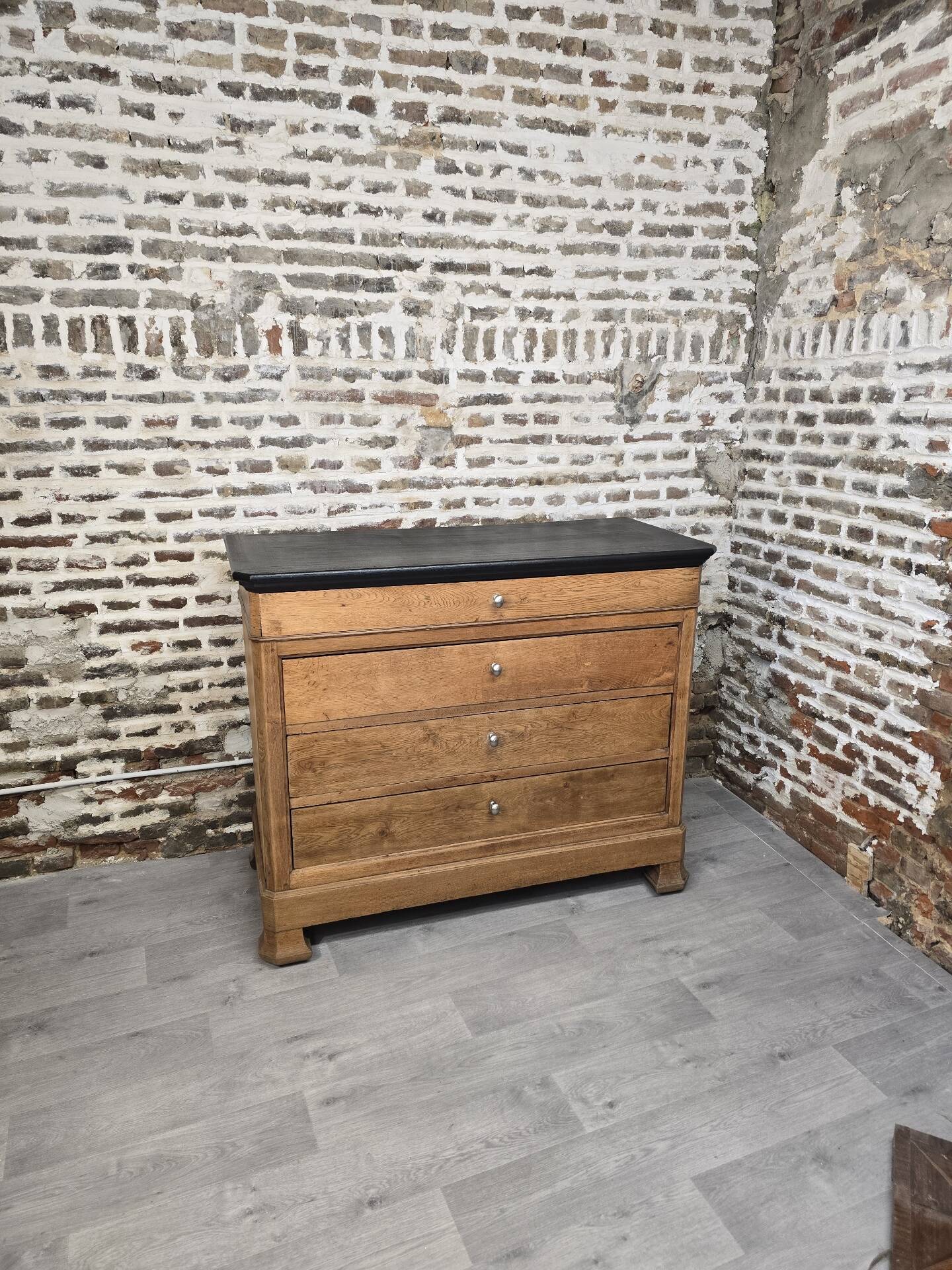 19th-century oak commode