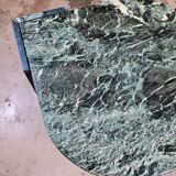Table basse "oeil" en marbre vert émeraude, Roche Bobois, France, 1970