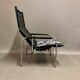 Paire de fauteuils relax inclinable cuir noir design 1960