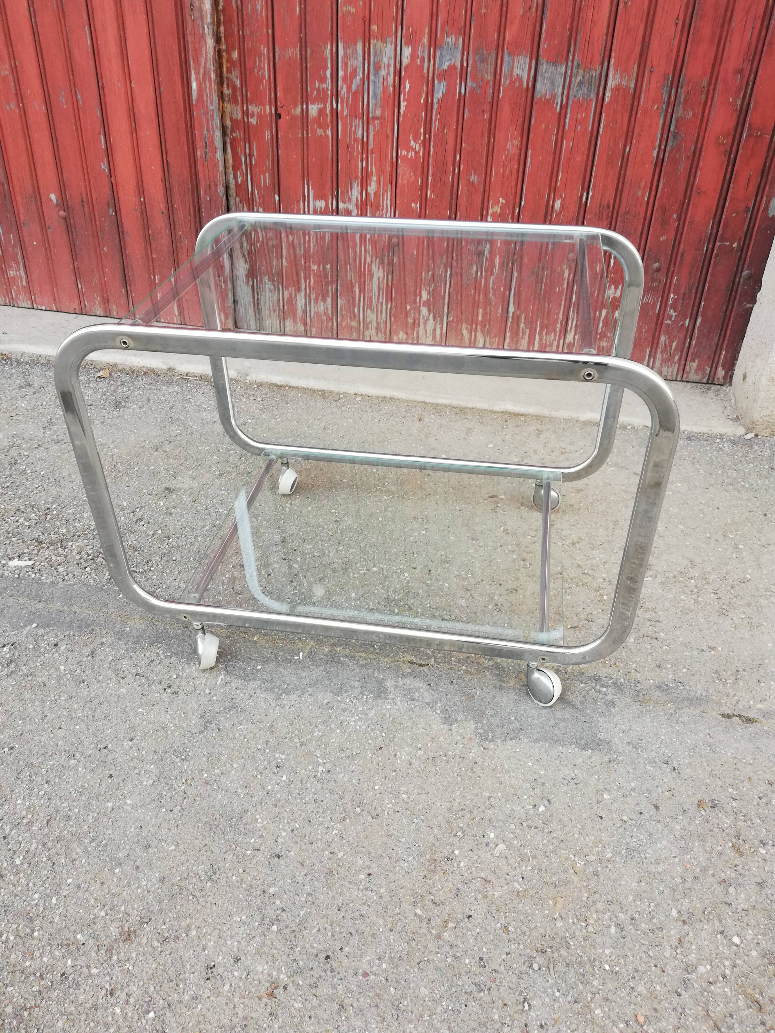 Vintage dressing table chrome and glass