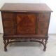 English burl walnut cabinet