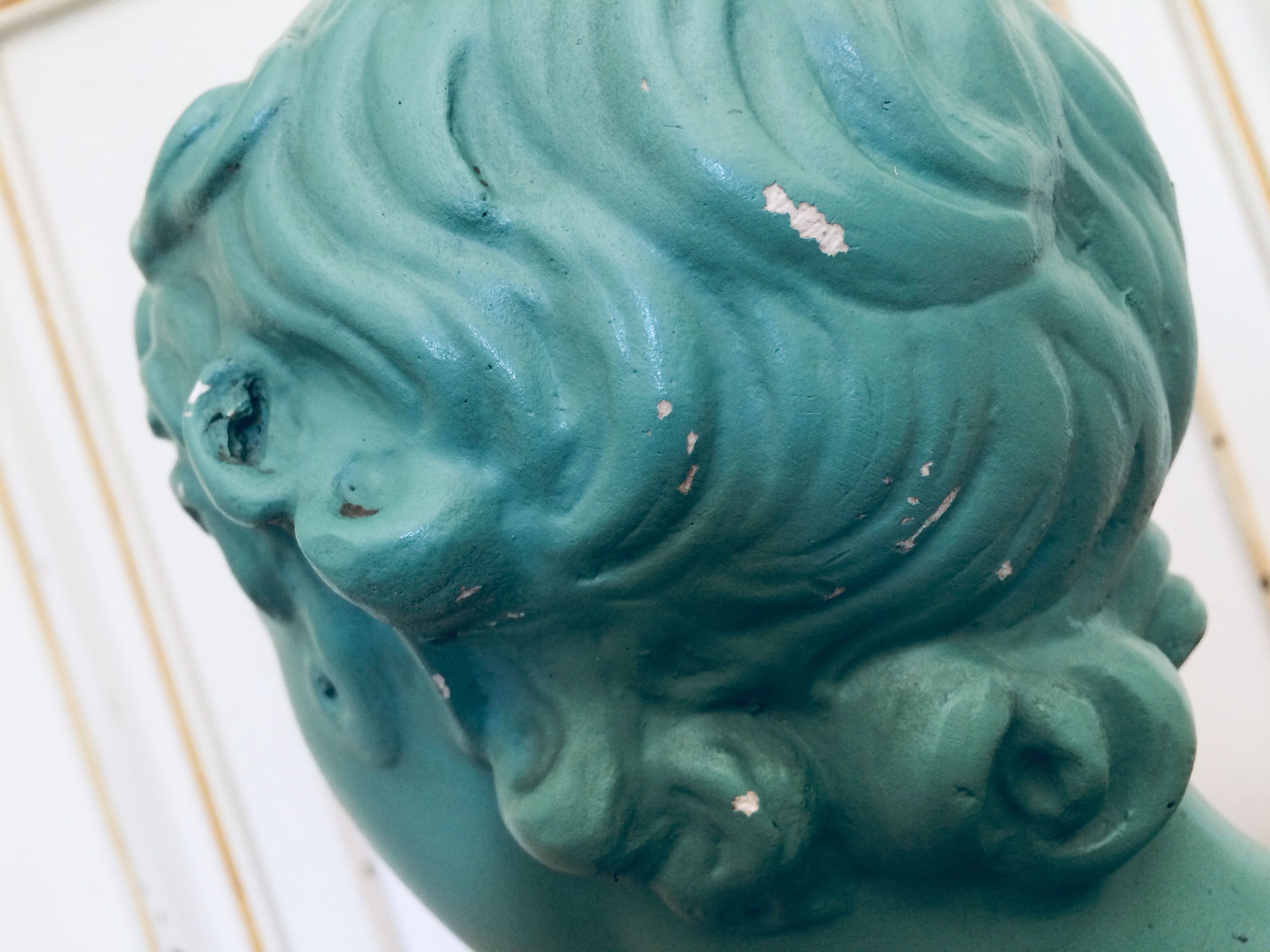 Original painted plaster bust