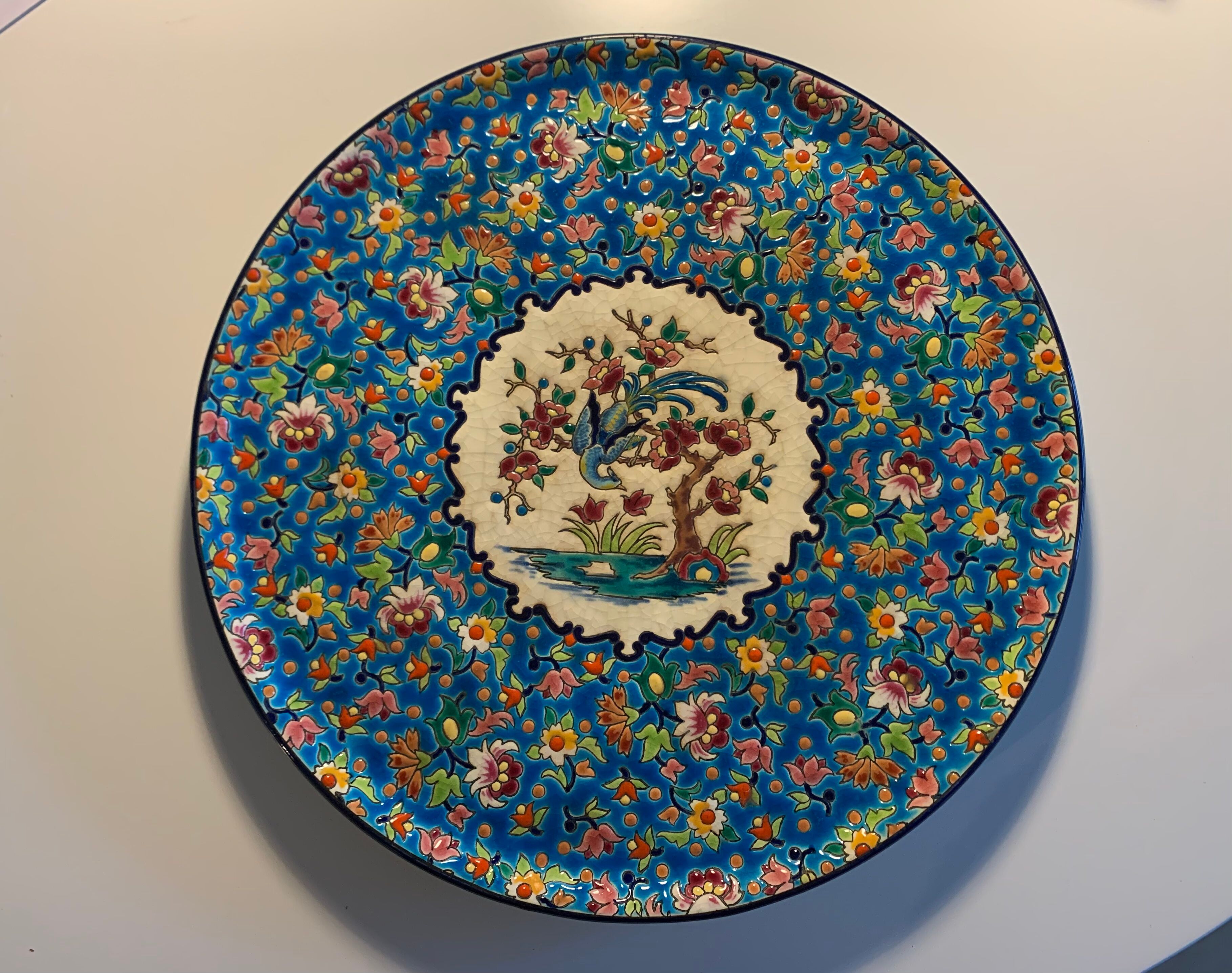 Émaux de Longwy plat rond