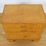 Vintage low furniture in blond wood 1940